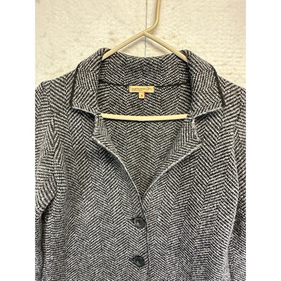 Cocogio Women Herringbone Jacket Blazer Made in Italy Wool Spandex Small - Picture 4 of 8